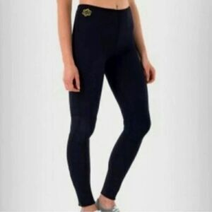 Zaggora Hot Pants Size Large Neoprene Thermo Workout Full Length Leggings Black